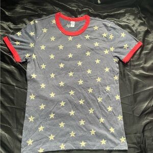 Alternative Navy Star Tee with Red Trim